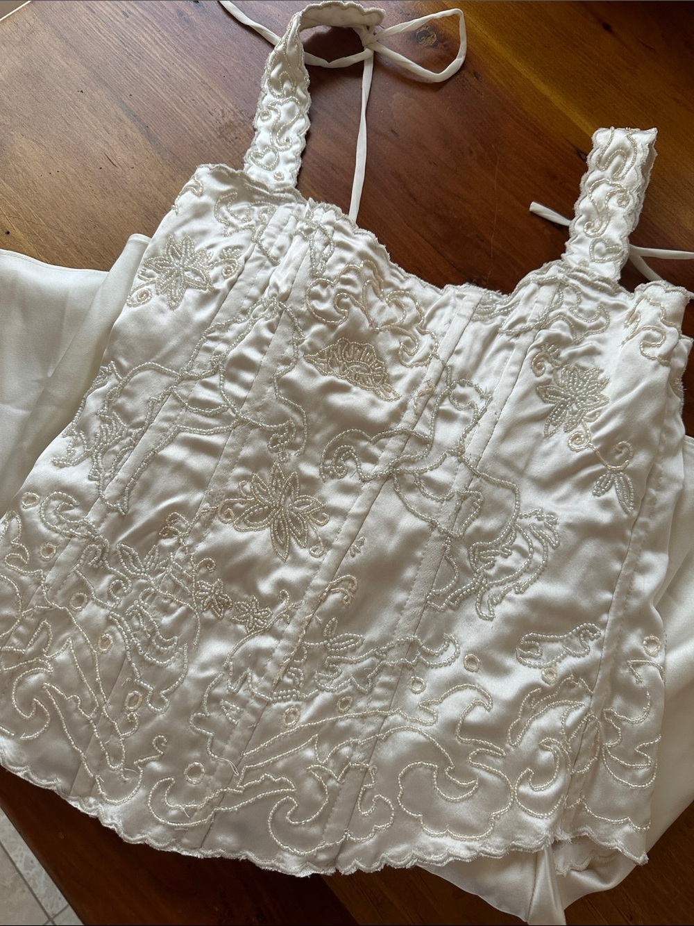 NWT FOR LOVE AND LEMONS OLEA EMBROIDERED CORSET CREAM MINI DRESS - Picture 7 of 10